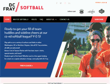 Tablet Screenshot of dcsoftball.com